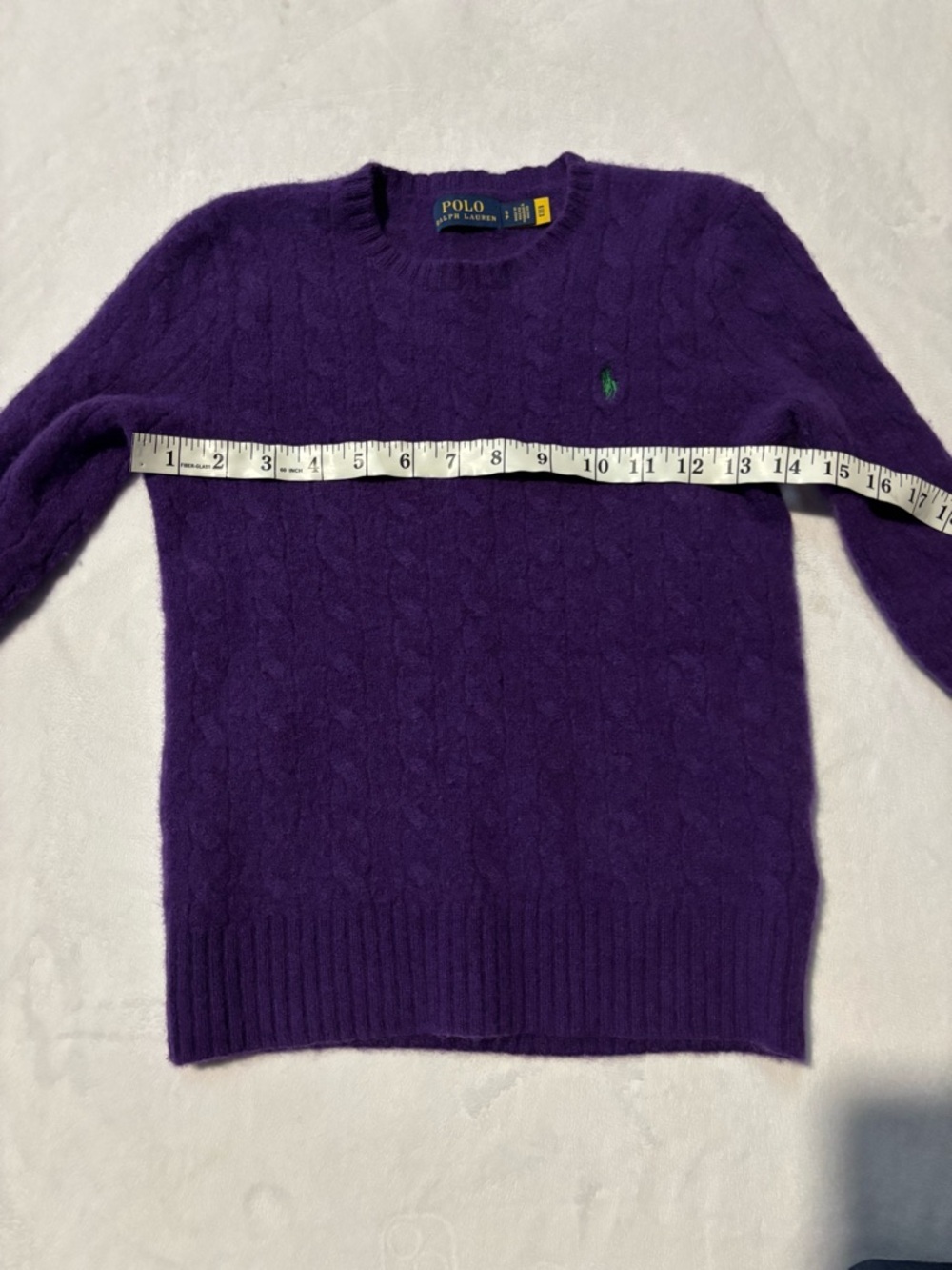 Polo Ralph Lauren Cable Wool-Cashmere Crewneck Sweater - Picture 6 of 8